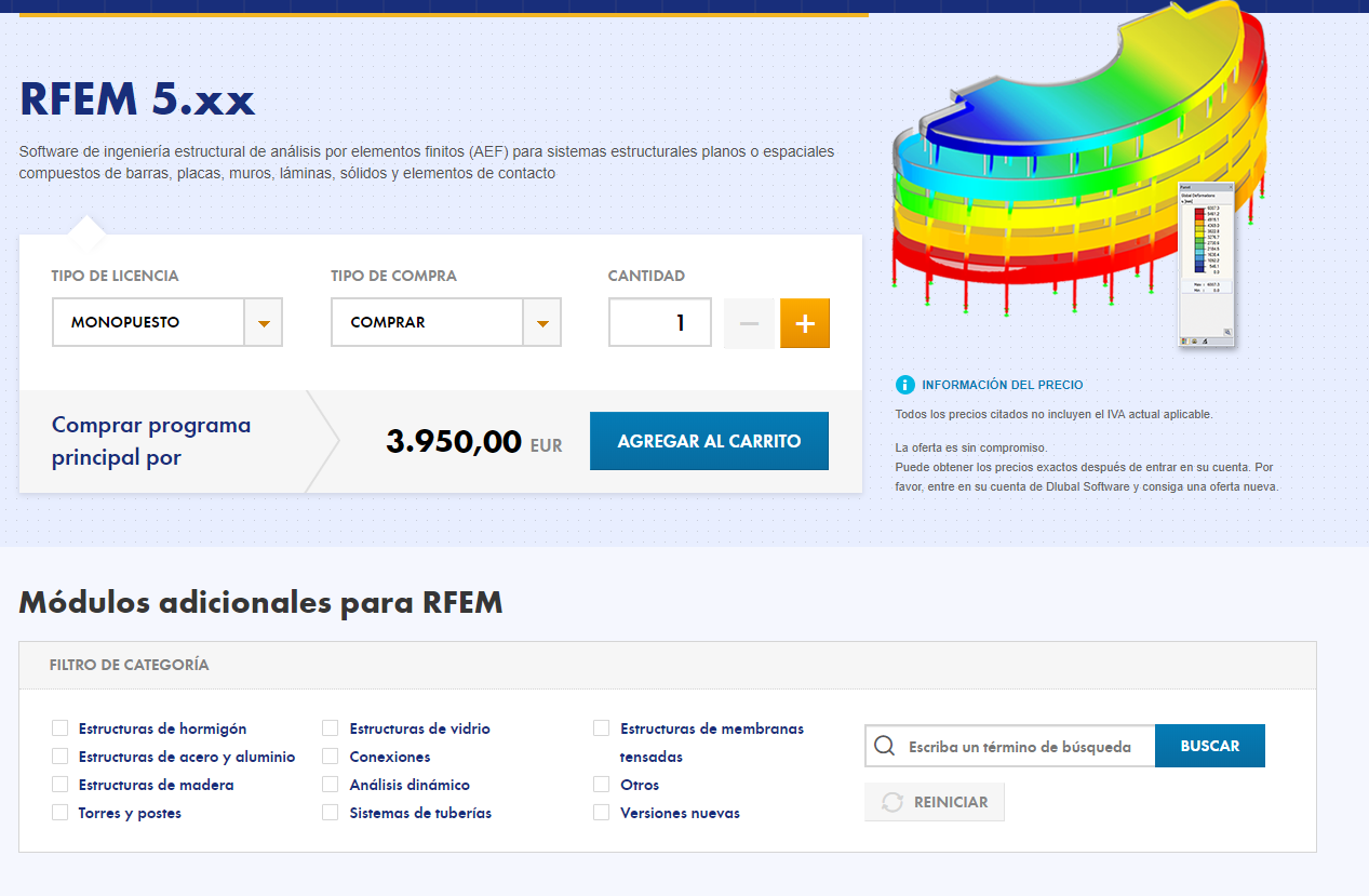 Precios de las licencias de red en la tienda en línea