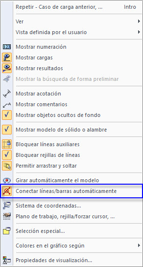 Conectar líneas/barras automáticamente