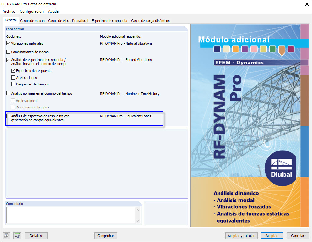 Zusatzmodulbeschreibung innerhalb des Moduls RF-DYNAM Pro