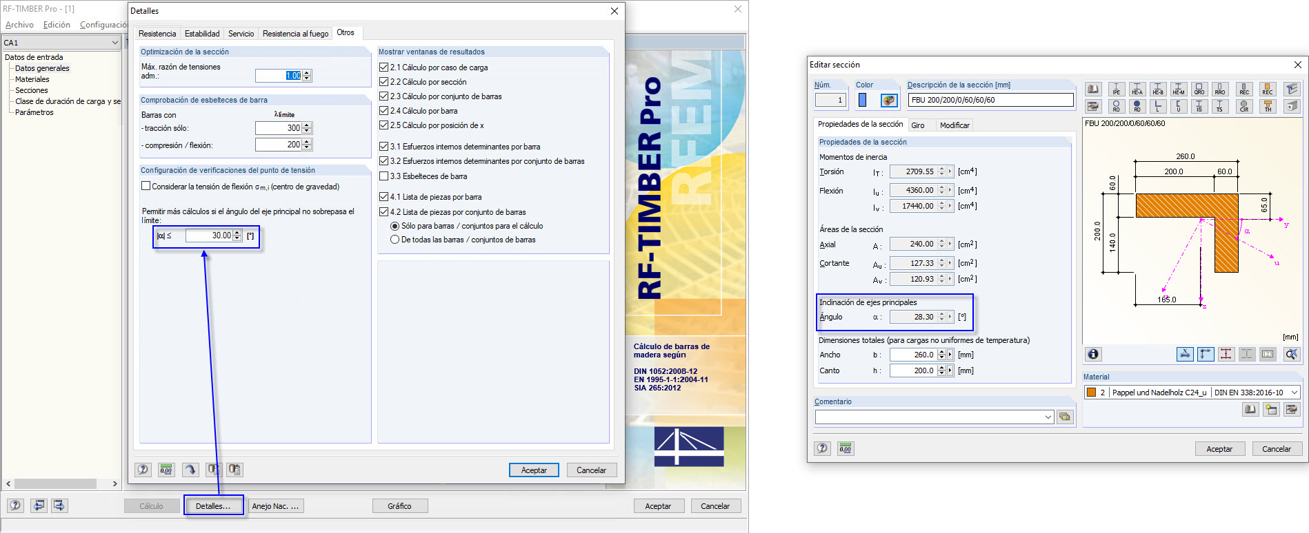 Detalles en RF-TIMBER Pro