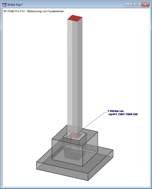 Cimentación en cáliz en RF-/FOUNDATION Pro