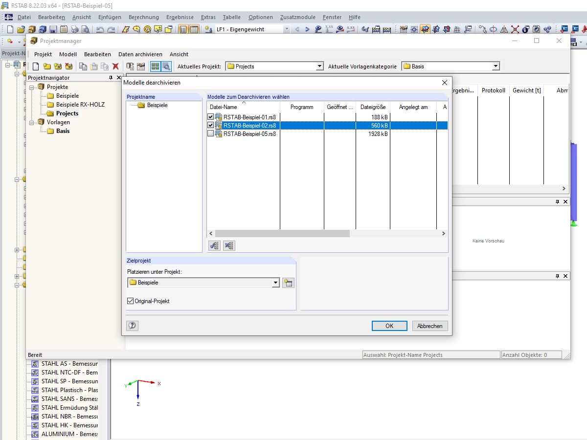 Extract Models from Archive