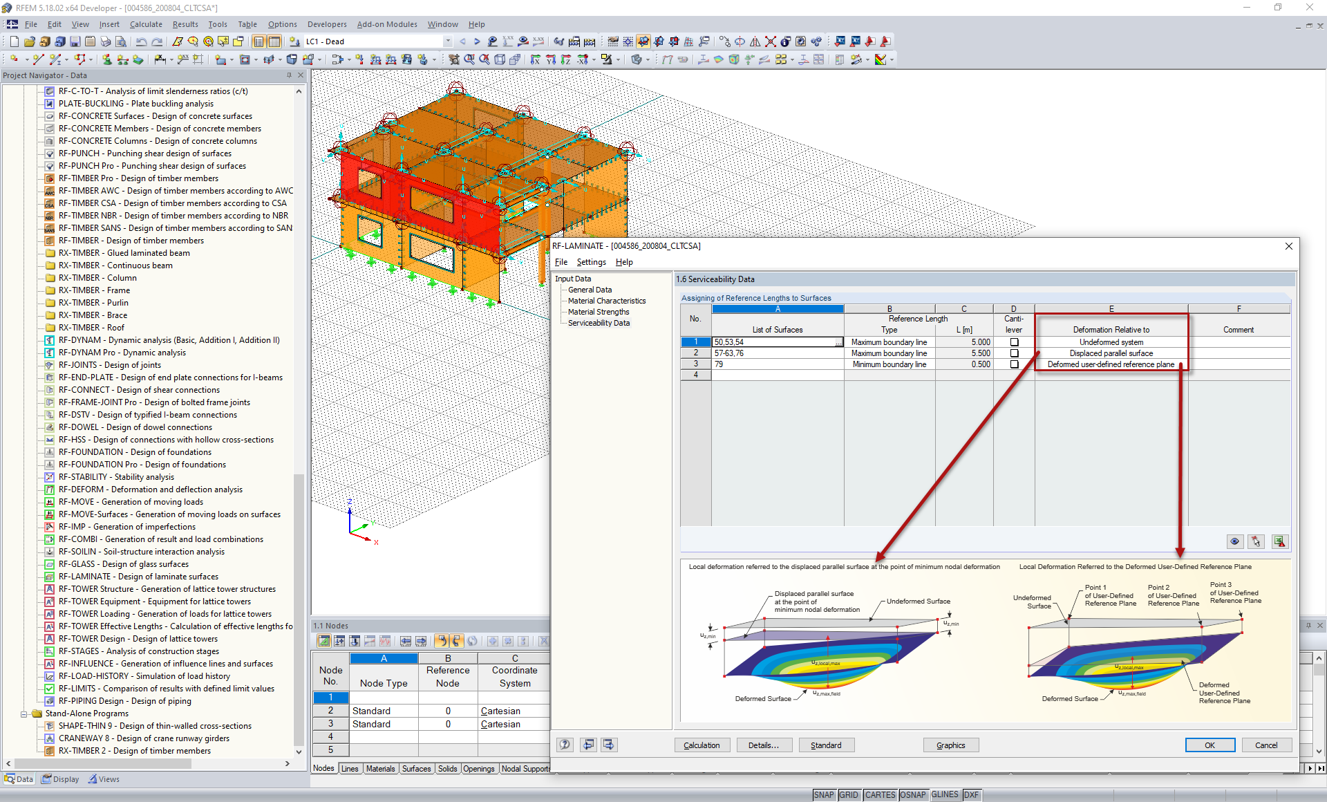 RF-LAMINATE - Ventana 1.6 Datos de servicio