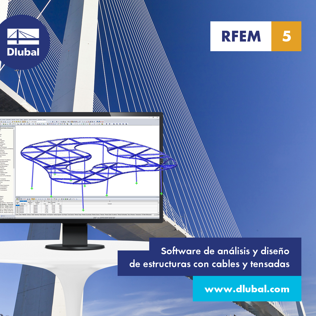 Software de análisis y diseño \n de estructuras con cables y tensadas