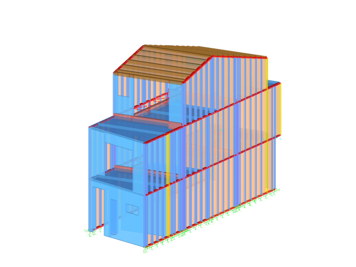 Edificio con estructura de madera