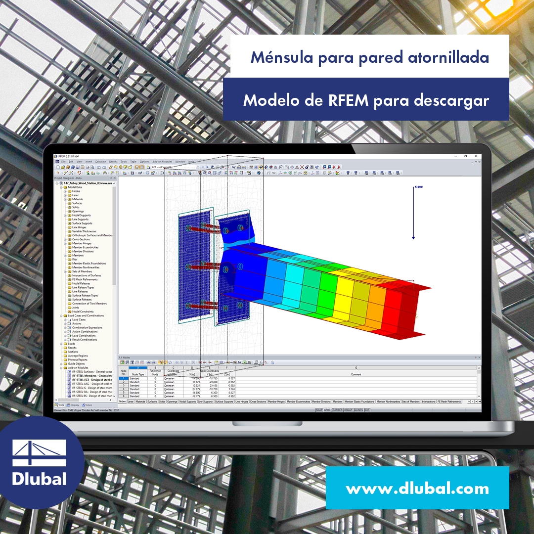 Ménsula para pared atornillada