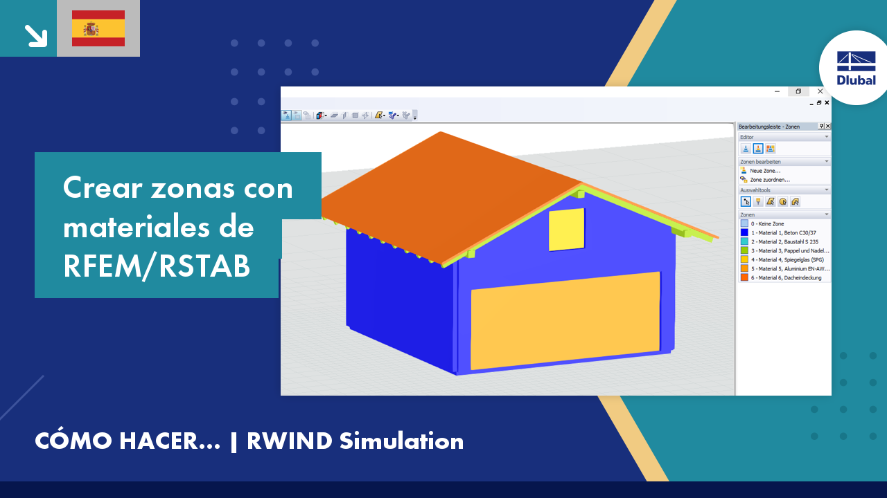 RWIND Simulation | Crear zonas con materiales de RFEM/RSTAB