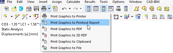 Opciones para 'Imprimir gráfico'