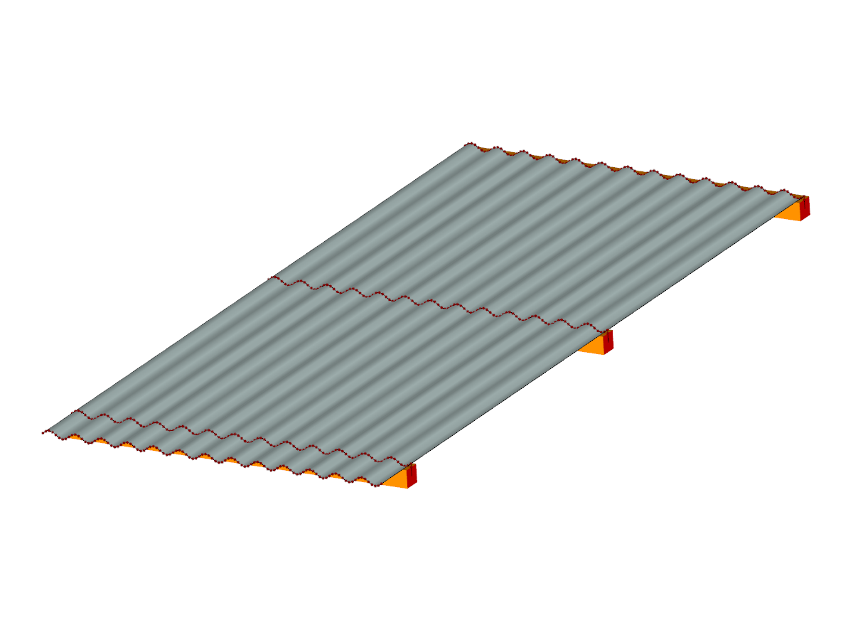 Hoja sinusoidal de aluminio con tubo sur