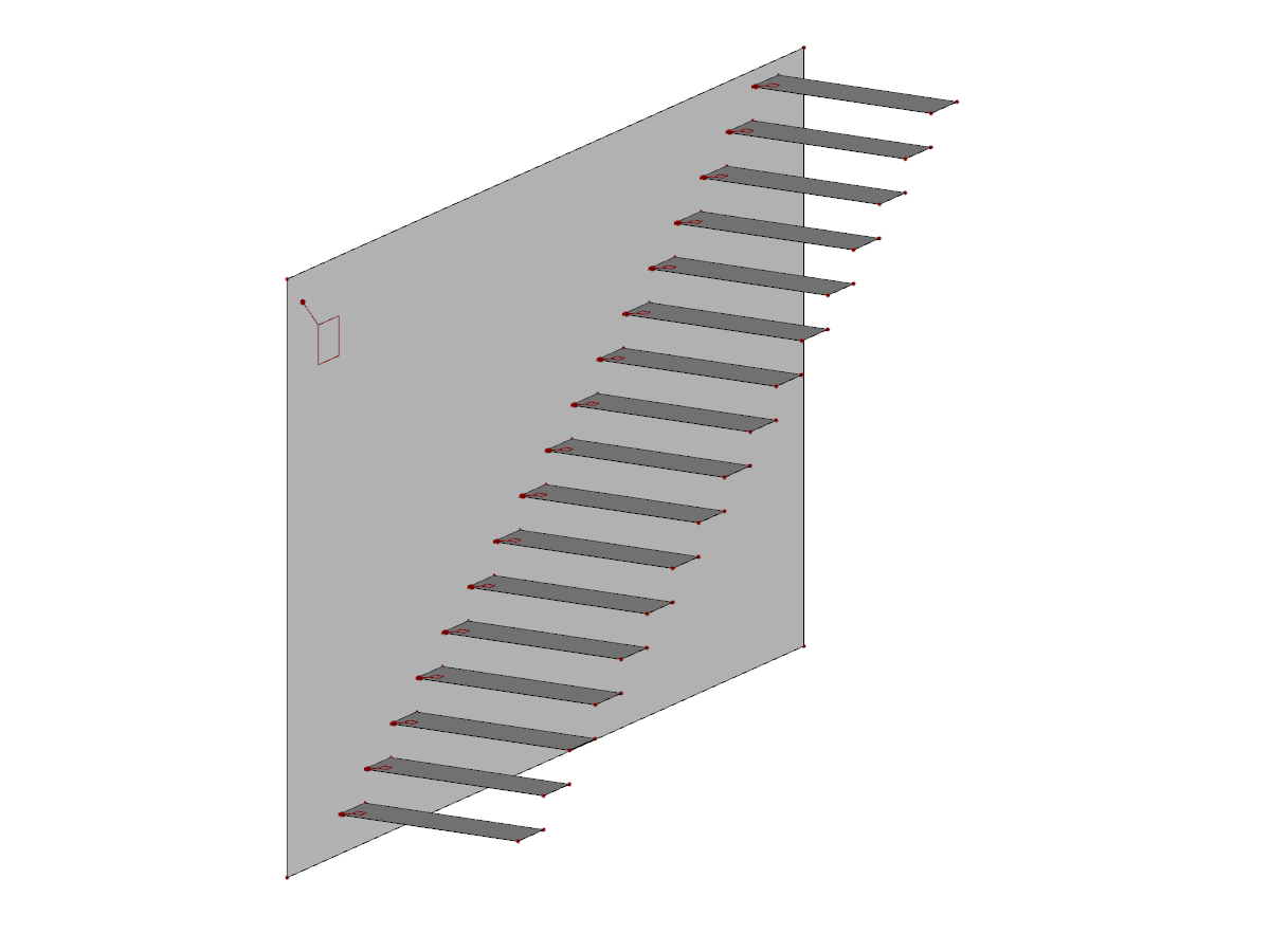 Cantilevered staircase wall