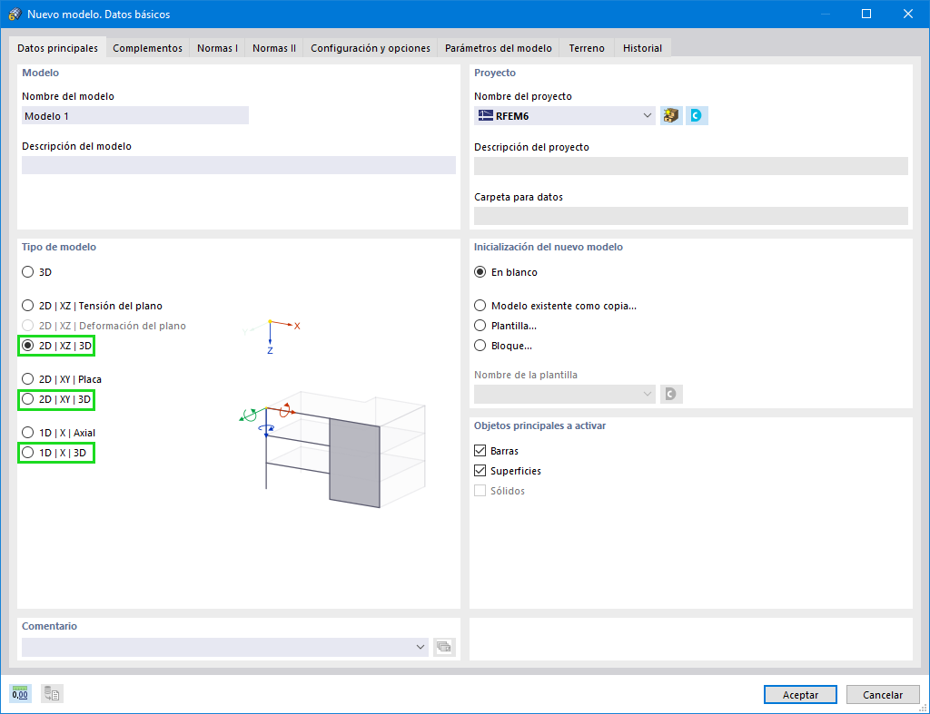 Nuevos tipos de modelos en RFEM 6