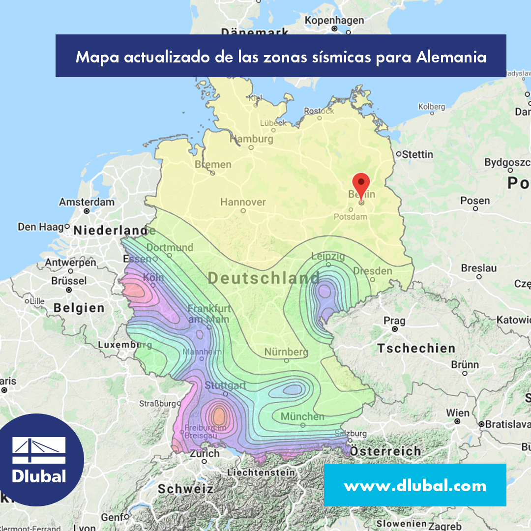 Mapa actualizado de las zonas sísmicas para Alemania