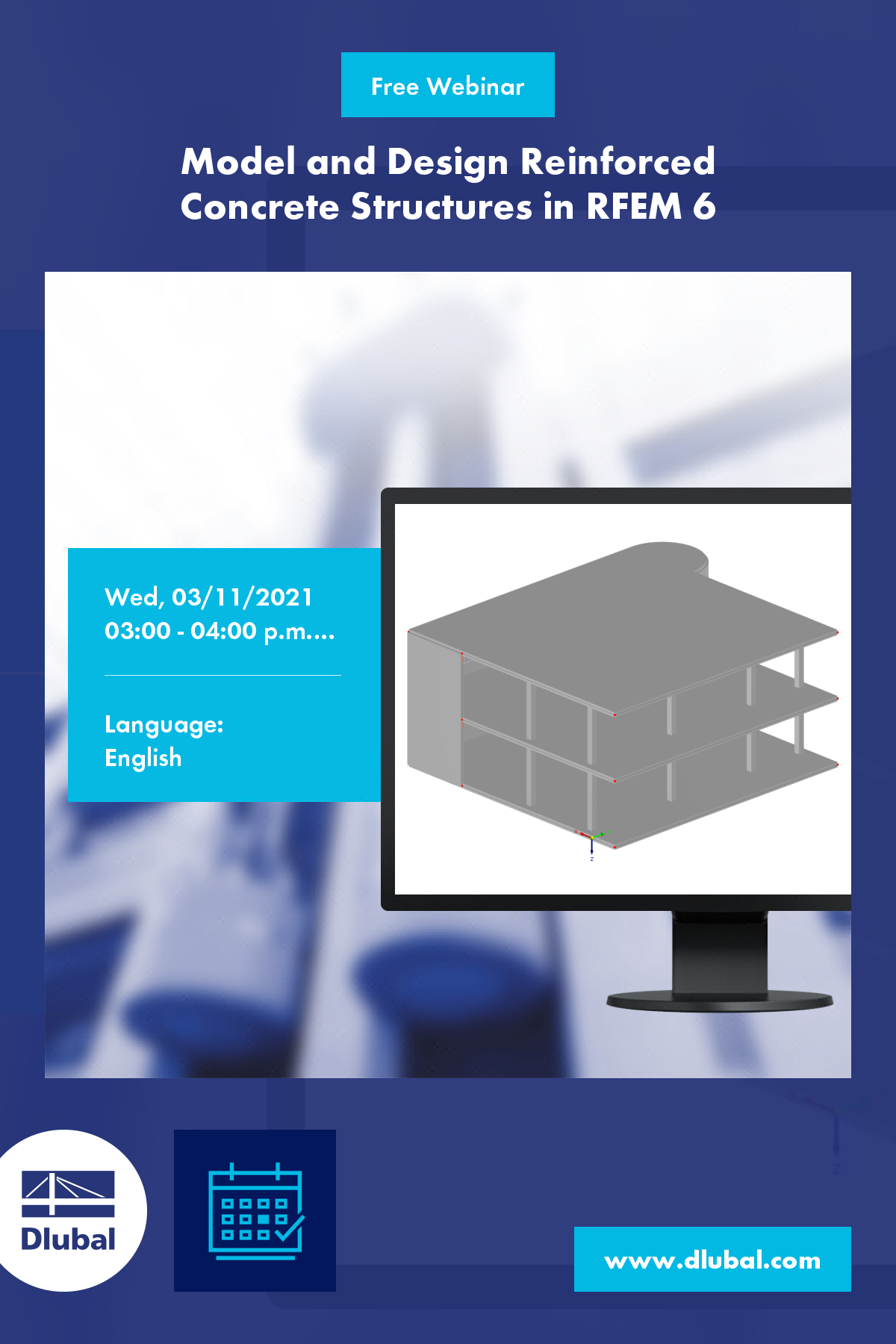 Modelado y cálculo de estructuras de hormigón (concreto) armado en RFEM 6