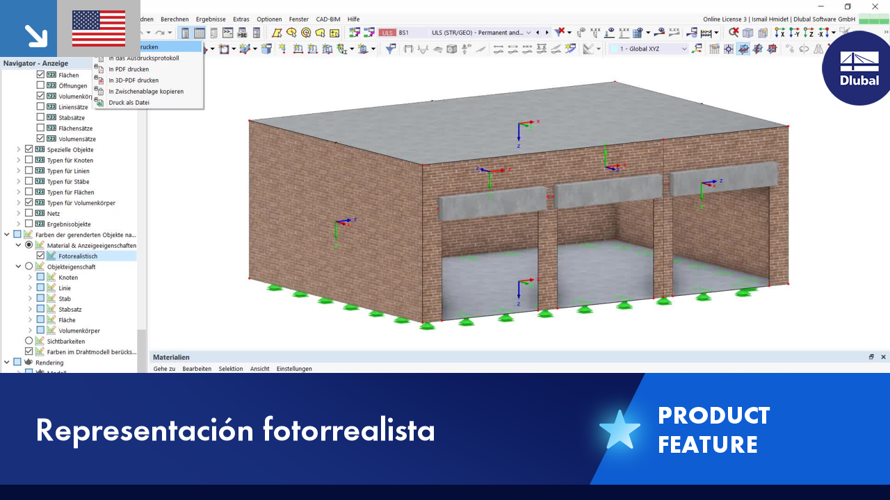 Vídeo: Representación fotorrealista en RFEM 6 / RSTAB 9