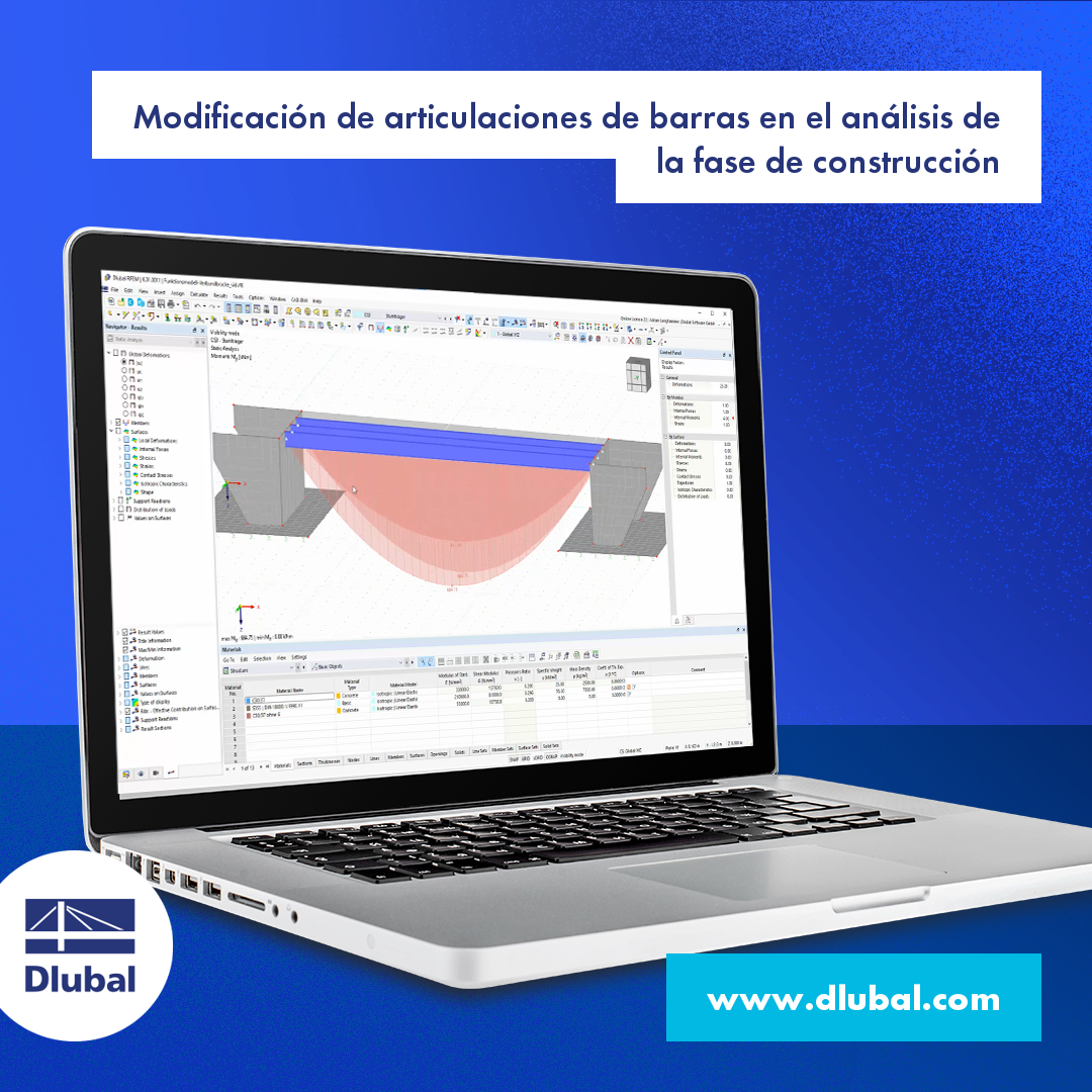 Modificación de articulaciones en barras en el análisis de la fase de construcción