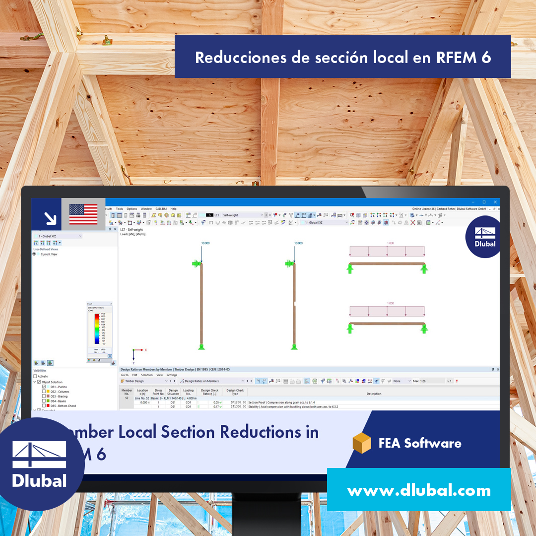 Reducciones de la sección local en RFEM 6