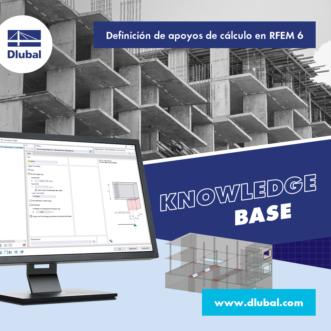 Definición de apoyos de cálculo en RFEM 6