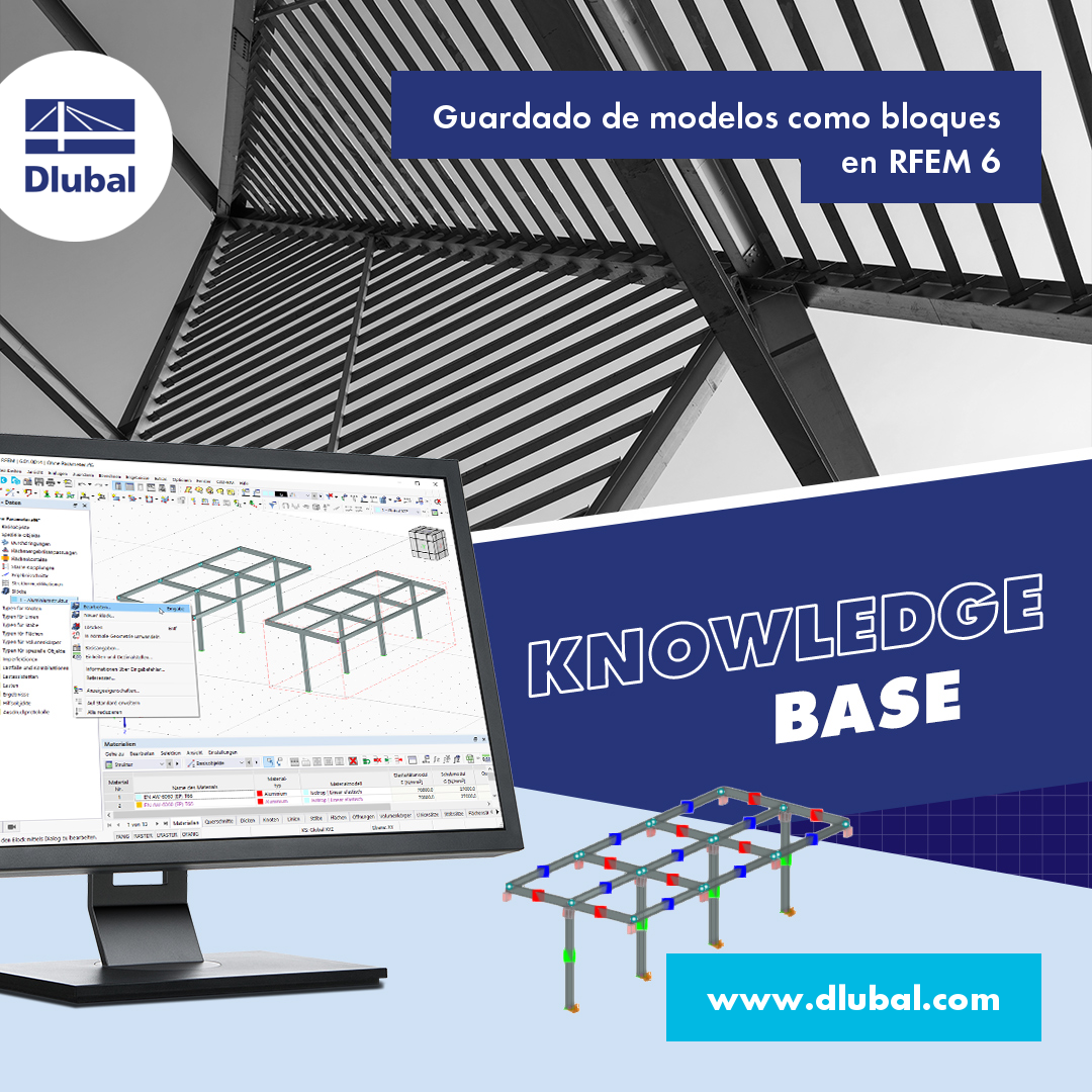 Guardado de modelos como bloques en RFEM 6