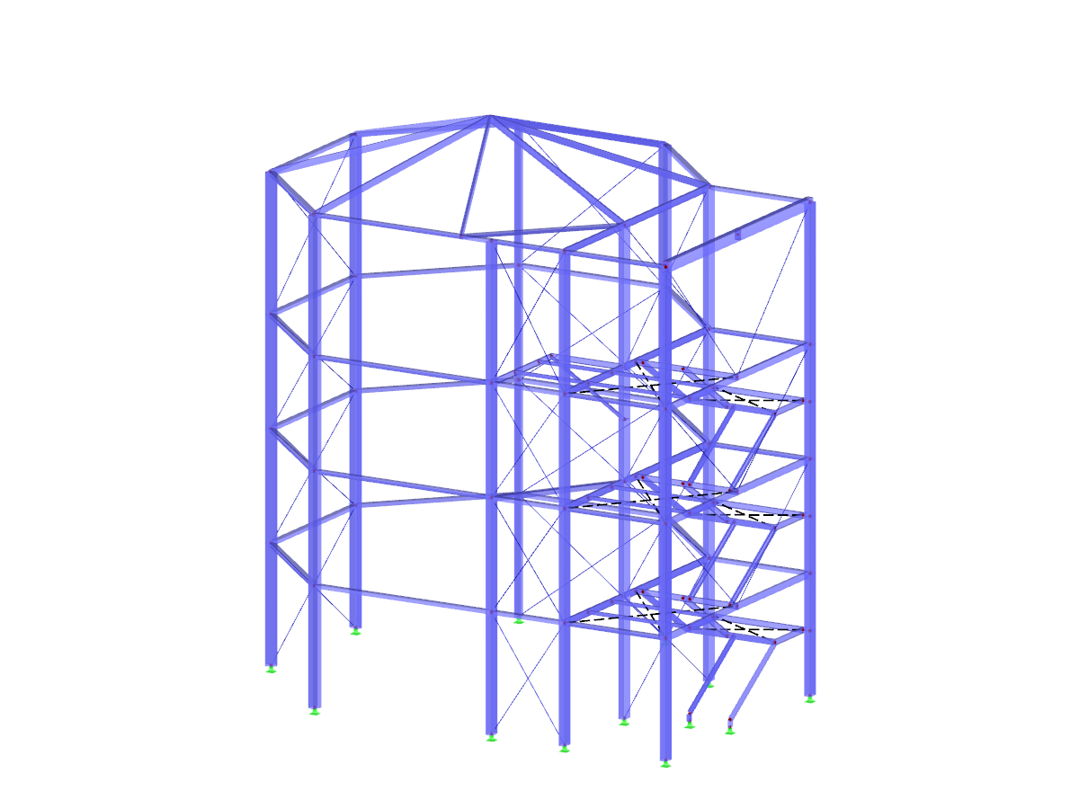 Análisis y diseño estructural de la ampliación de acero del complejo de natación Šutka en Praga