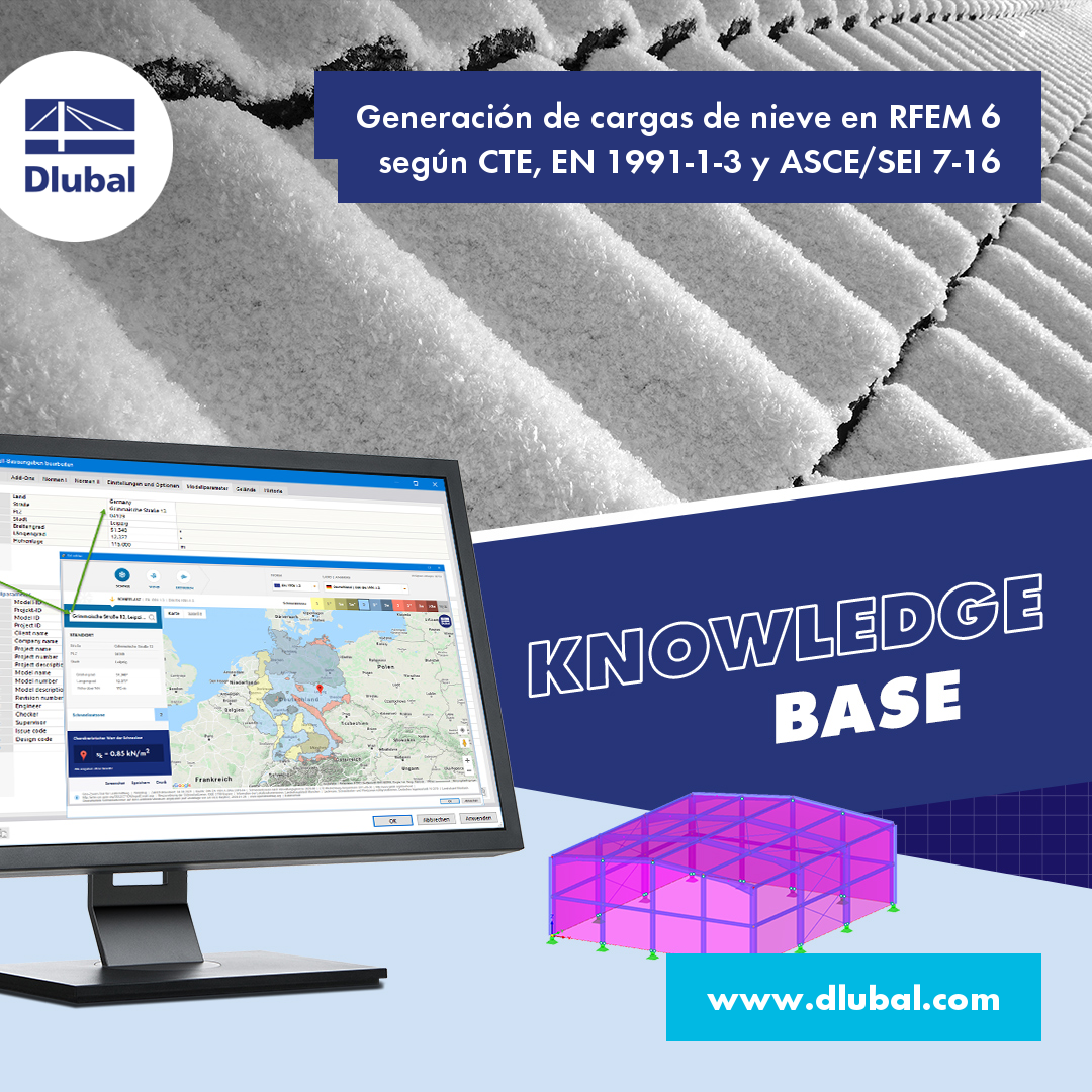 Generación de cargas de nieve en RFEM 6 según EN 1991-1-3 y ASCE/SEI 7-16