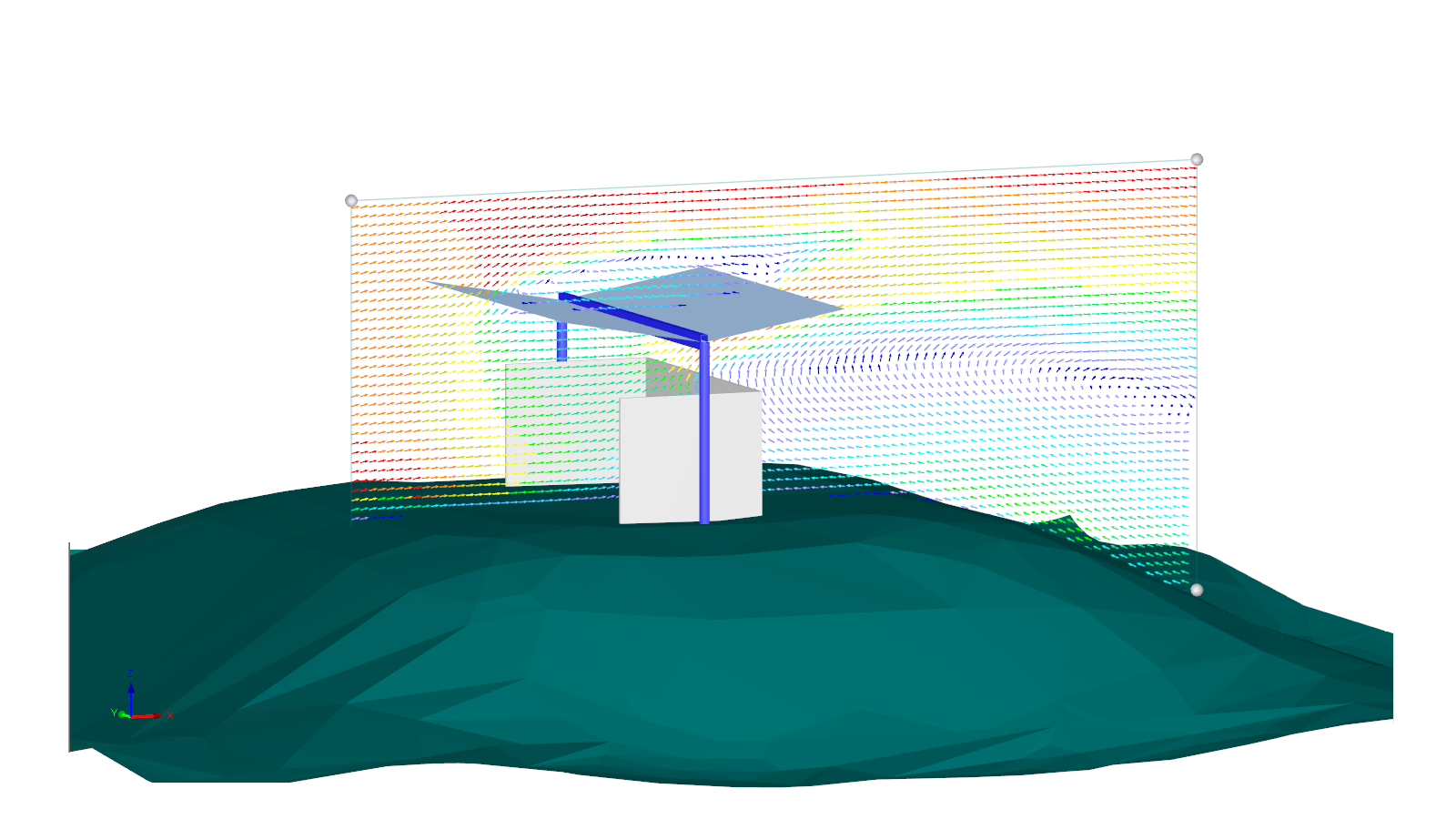 Marquesina de acero con cargas de viento  | ASCE 7