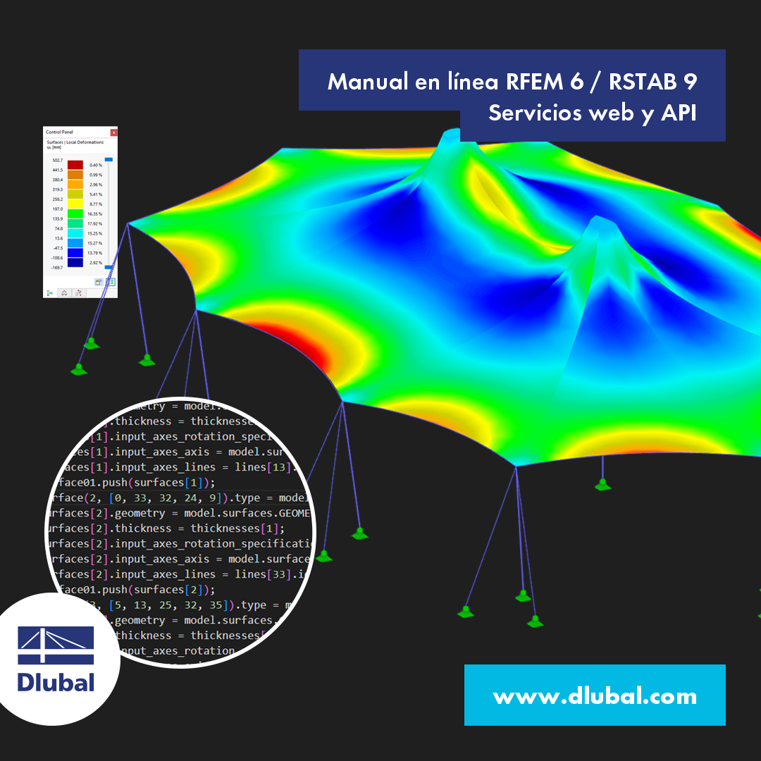 Manual en línea RFEM 6/RSTAB 9\n Servicios web y API