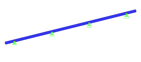 ID de modelo 538 | BC0002 | Viga continua inclinada (con extremos salientes)