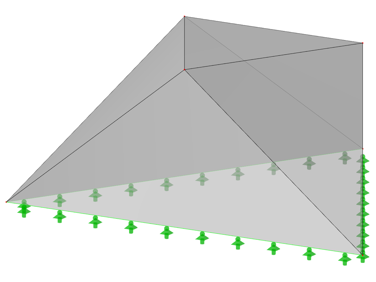 Modelo ID 1343 | 034-FPC020-a | Sistemas de Estructura Plegada Piramidal. Superficies Triangulares Plegadas. Plano de Piso Triangular.