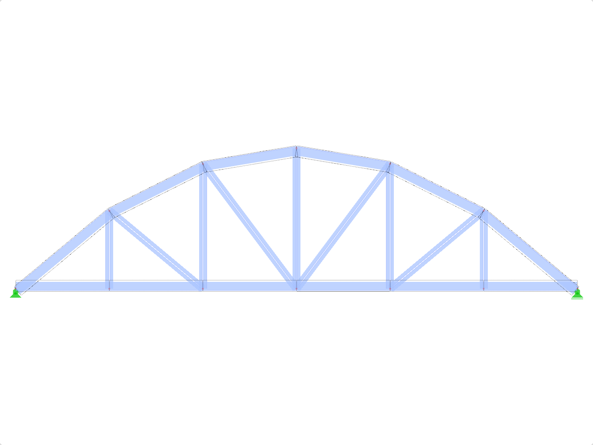 ID de modelo 1611 | FT700p-plg-a | Truss de cuerda de arco