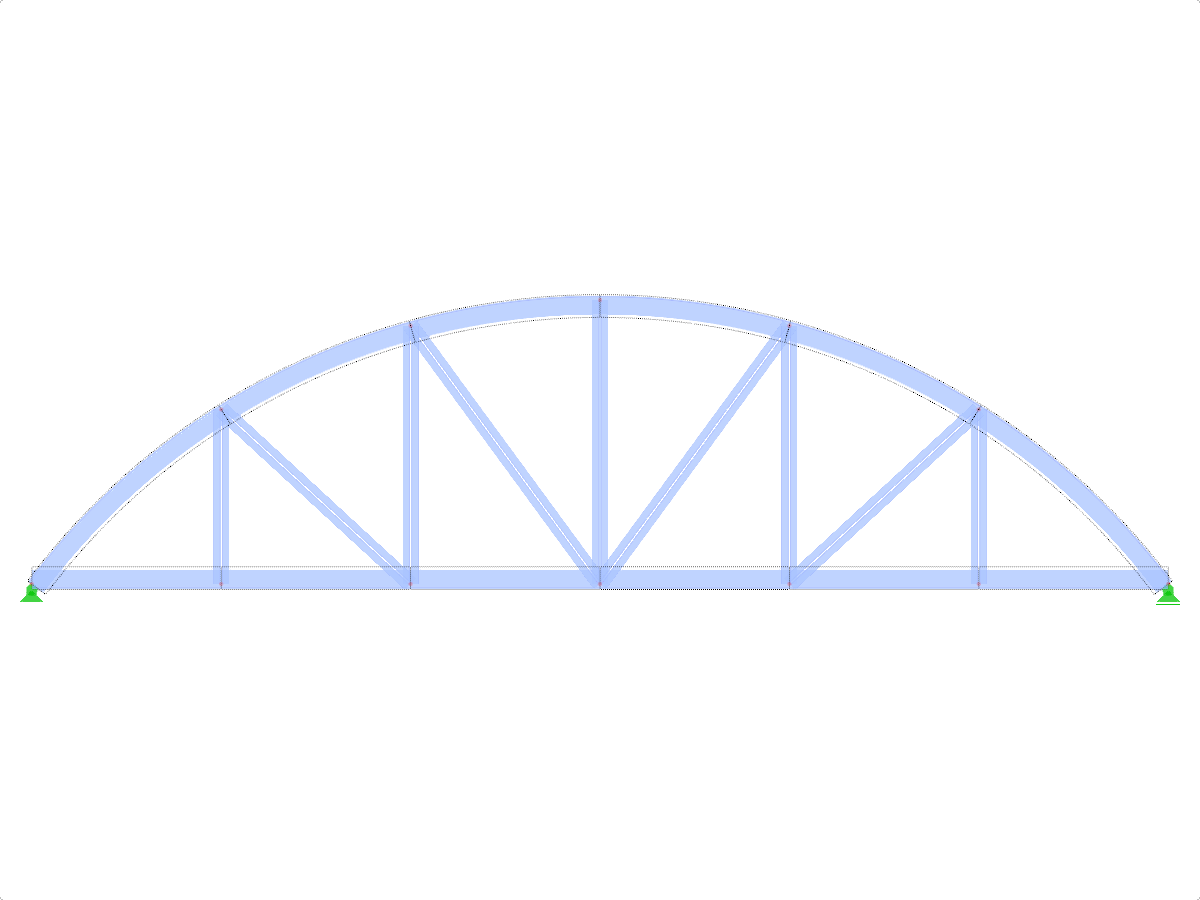 ID de modelo 1626 | FT706c-crv-a | Truss de cuerda de arco