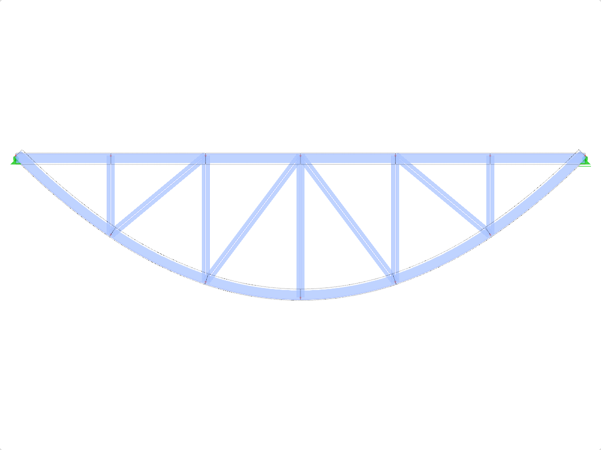 ID de modelo 1965 | FT702p-crv-a | Truss de cuerda de arco