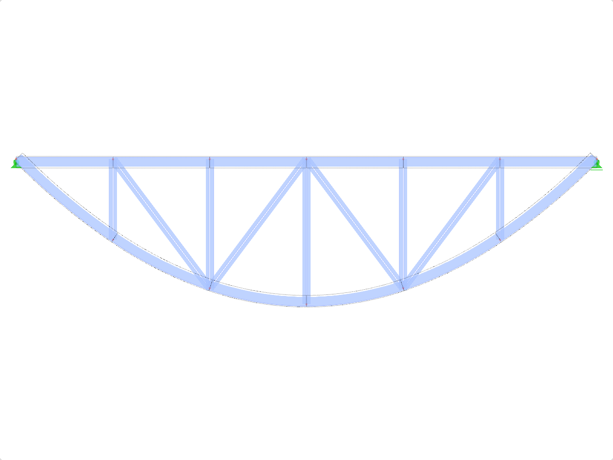 ID de modelo 1976 | FT703p-crv-b | Truss de cuerda de arco