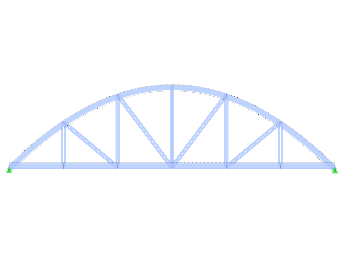 ID de modelo 2045 | FT700p-crv-a | Truss de cuerda de arco