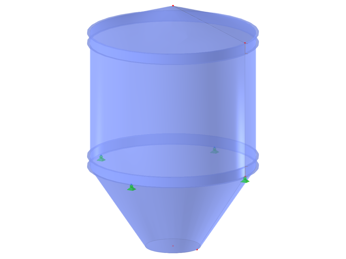 ID de modelo 2776 | SIC100 | Silo | Plano circular, techo cónico