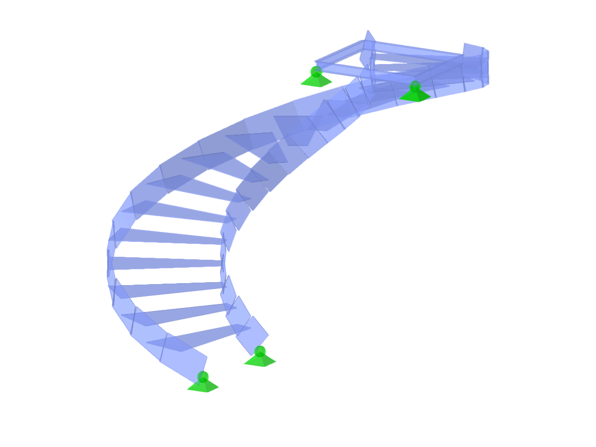 ID de modelo 3034 | STS020-plg-a | Escaleras | Circular | Arriba-Derecha