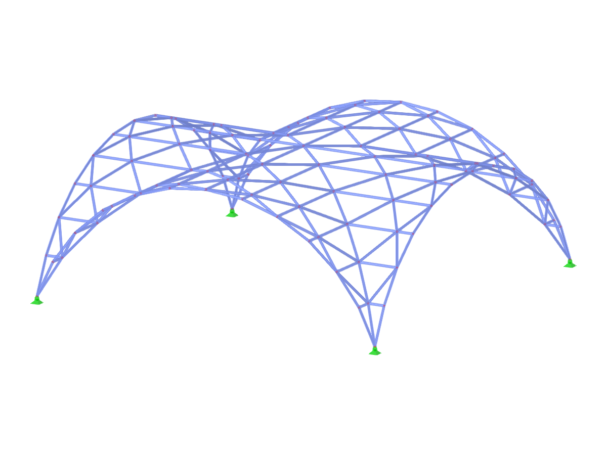 ID de modelo 3603 | TSC004 | Sistema de celosía para planos de curvas simples