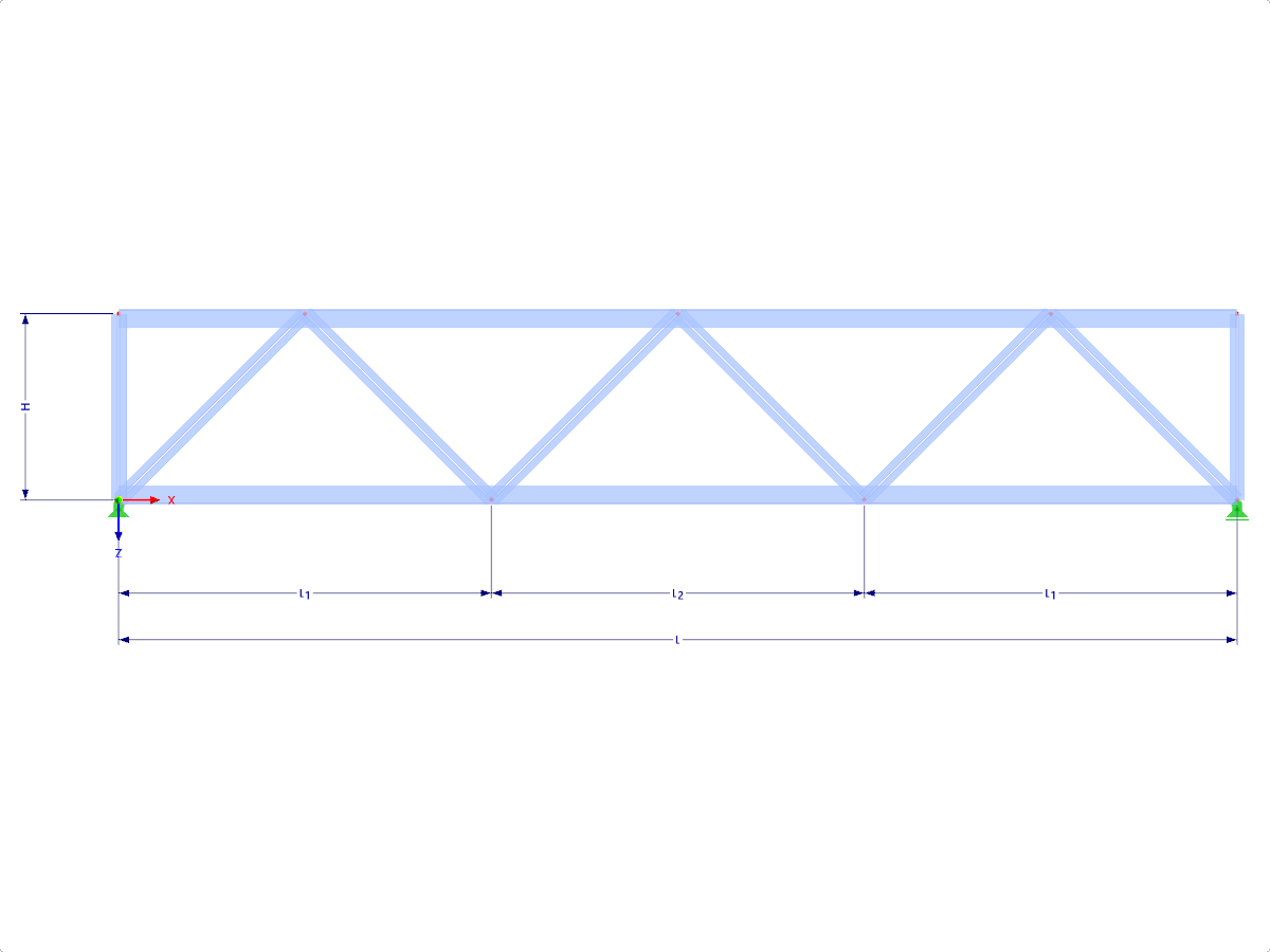 Modelo 000434 | FT005 | Truss con cuerdas paralelas con parámetros