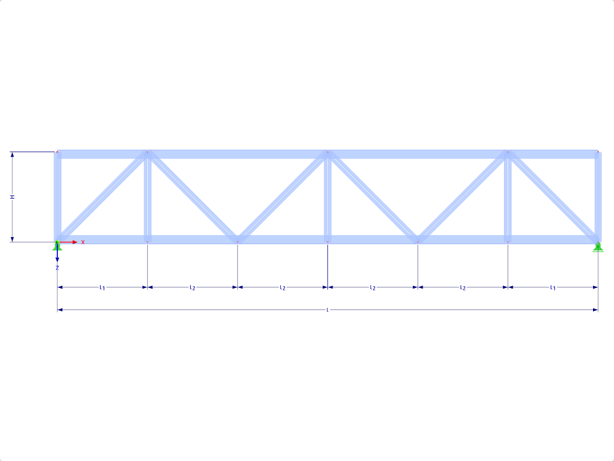 Modelo 000436 | FT007 | Truss con cuerdas paralelas con parámetros