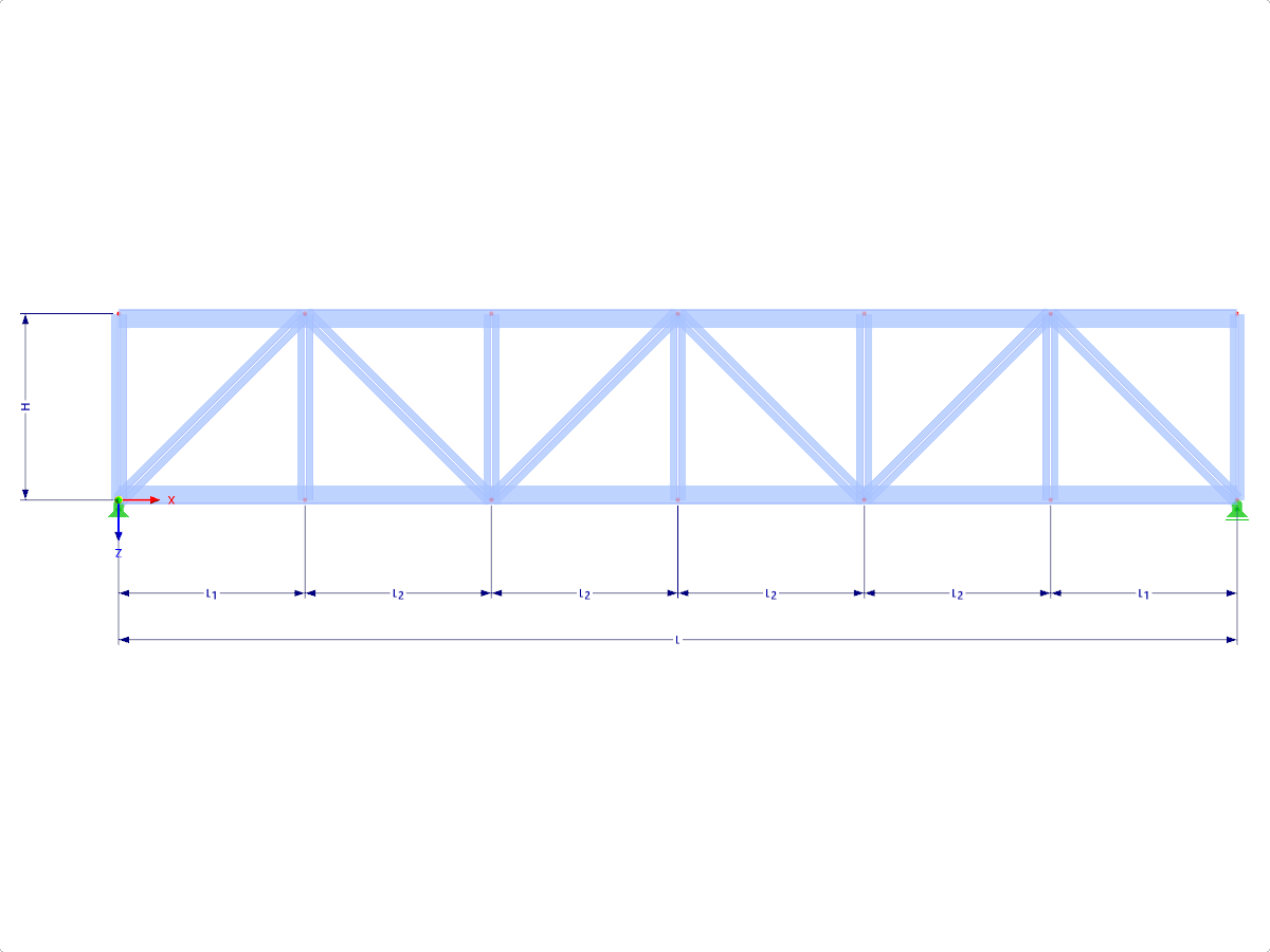 Modelo 000437 | FT008 | Truss con cuerdas paralelas con parámetros