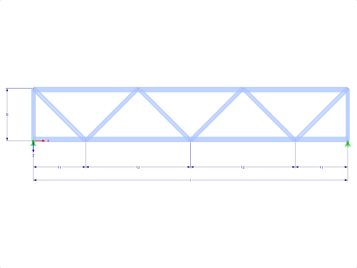 Modelo 000438 | FT010 | Truss con cuerdas paralelas con parámetros