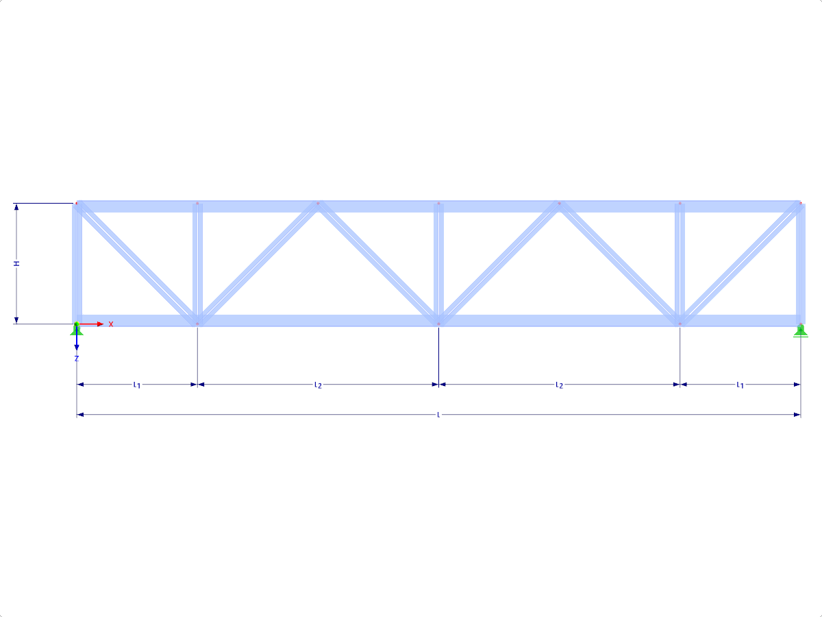 Modelo 000439 | FT011 | Truss con cuerdas paralelas con parámetros