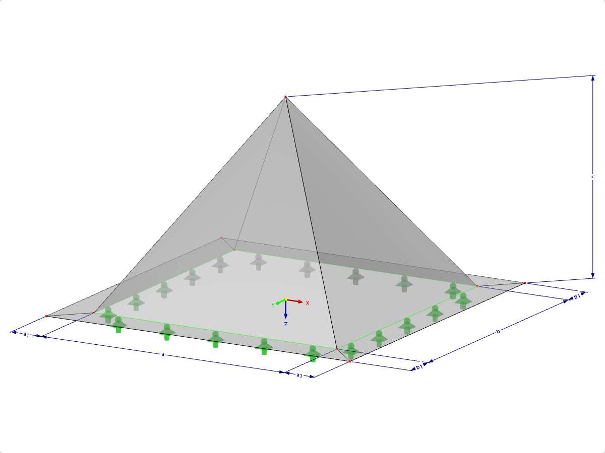 Modelo 000511 | FPC002-a | Plano de planta rectangular con parámetros