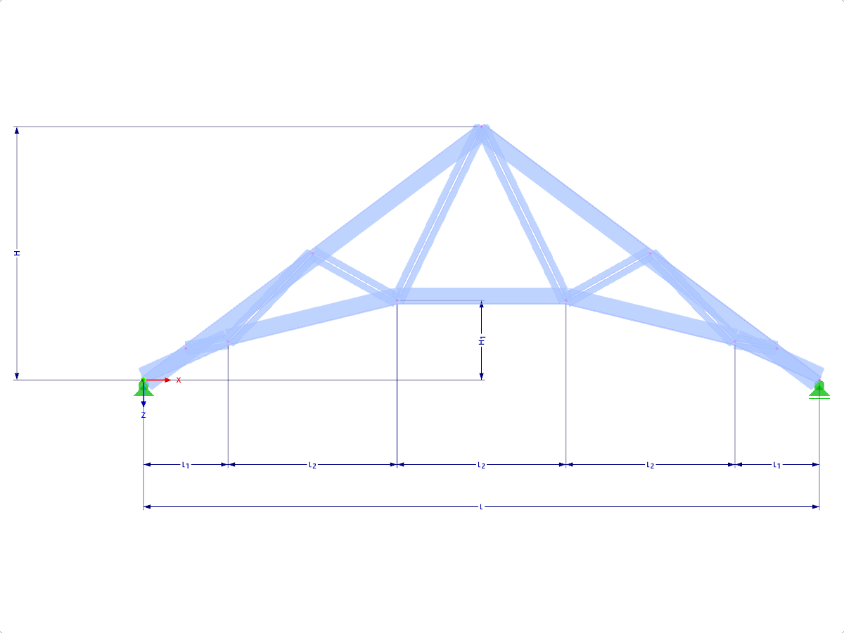 Modelo 001784 | FT415c-plg | Armadura triangular con parámetros