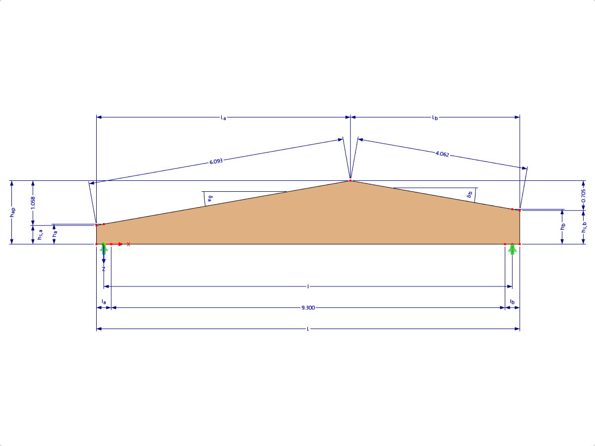 Modelo 001862 | GLB0305 | Viga laminada encolada con parámetros