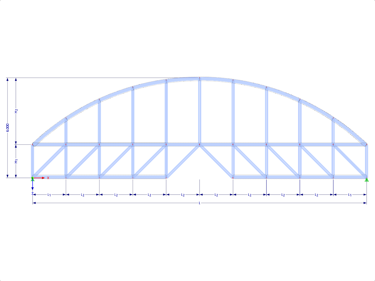 Modelo 001920 | FTZ160c-crv | Circular - Cuerda inferior arqueada con parámetros