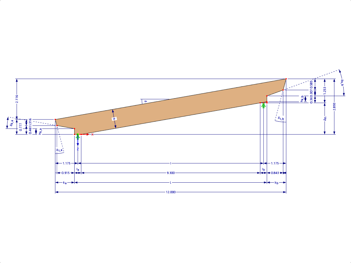 Modelo 002000 | GLB0104 | Viga laminada encolada con parámetros