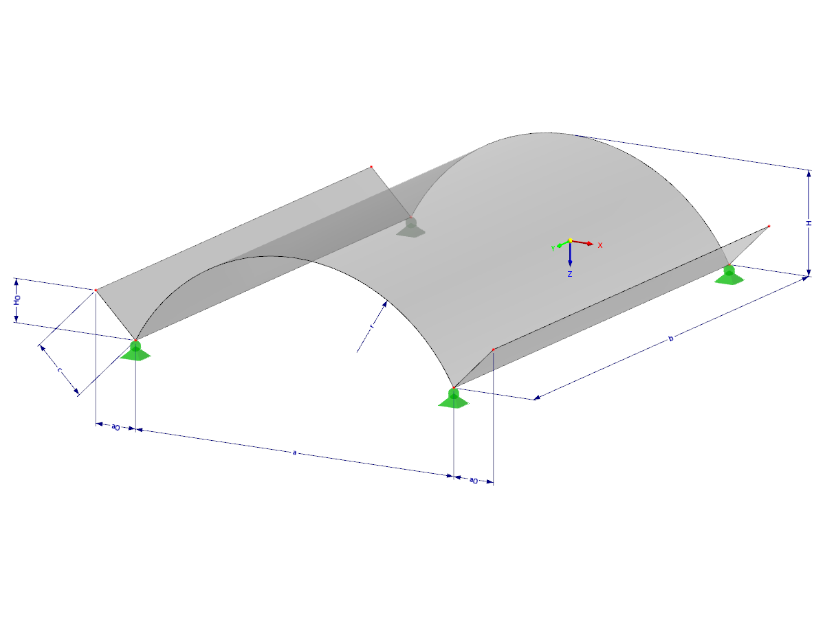 Modelo 002027 | SHC022 | Bóveda de cañón con parámetros