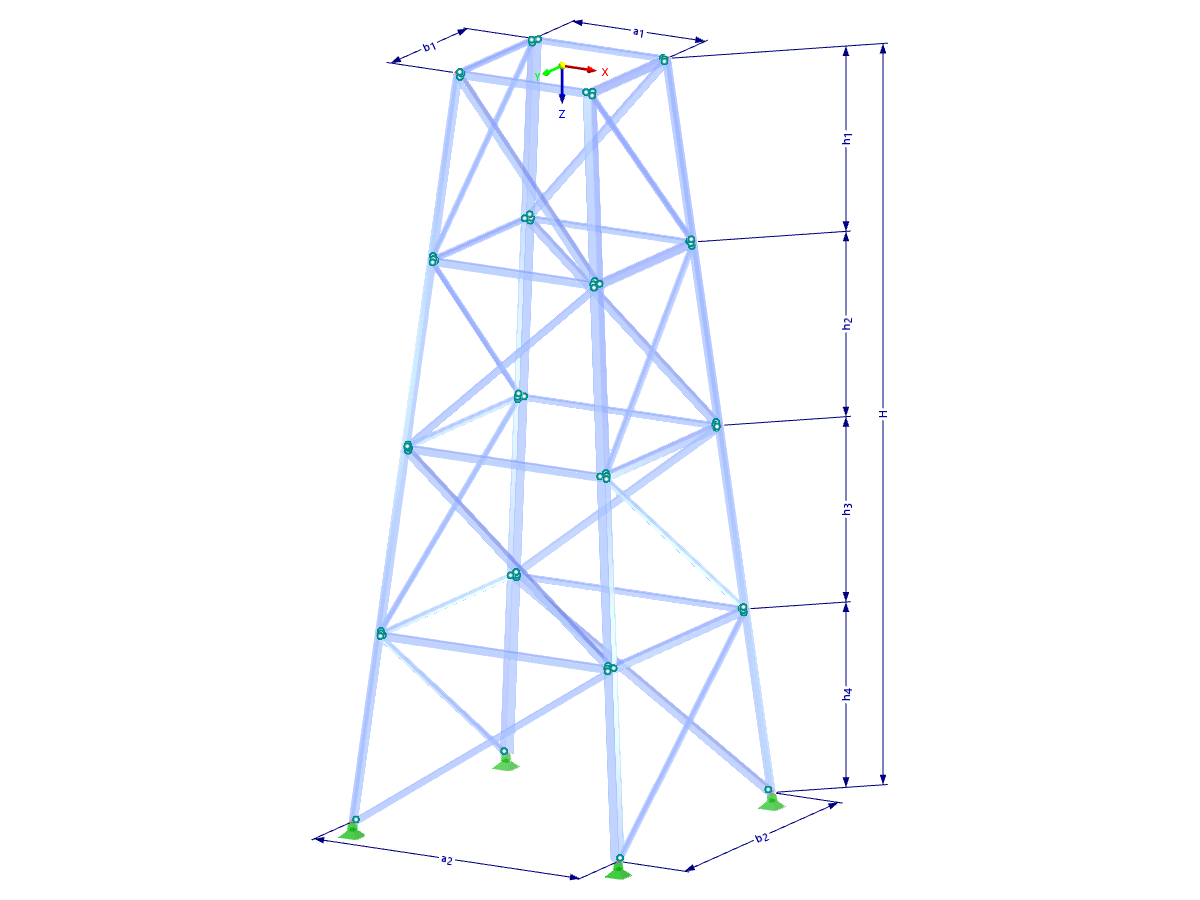 Modelo 002092 | TSR013-b | Torre de celosía con parámetros