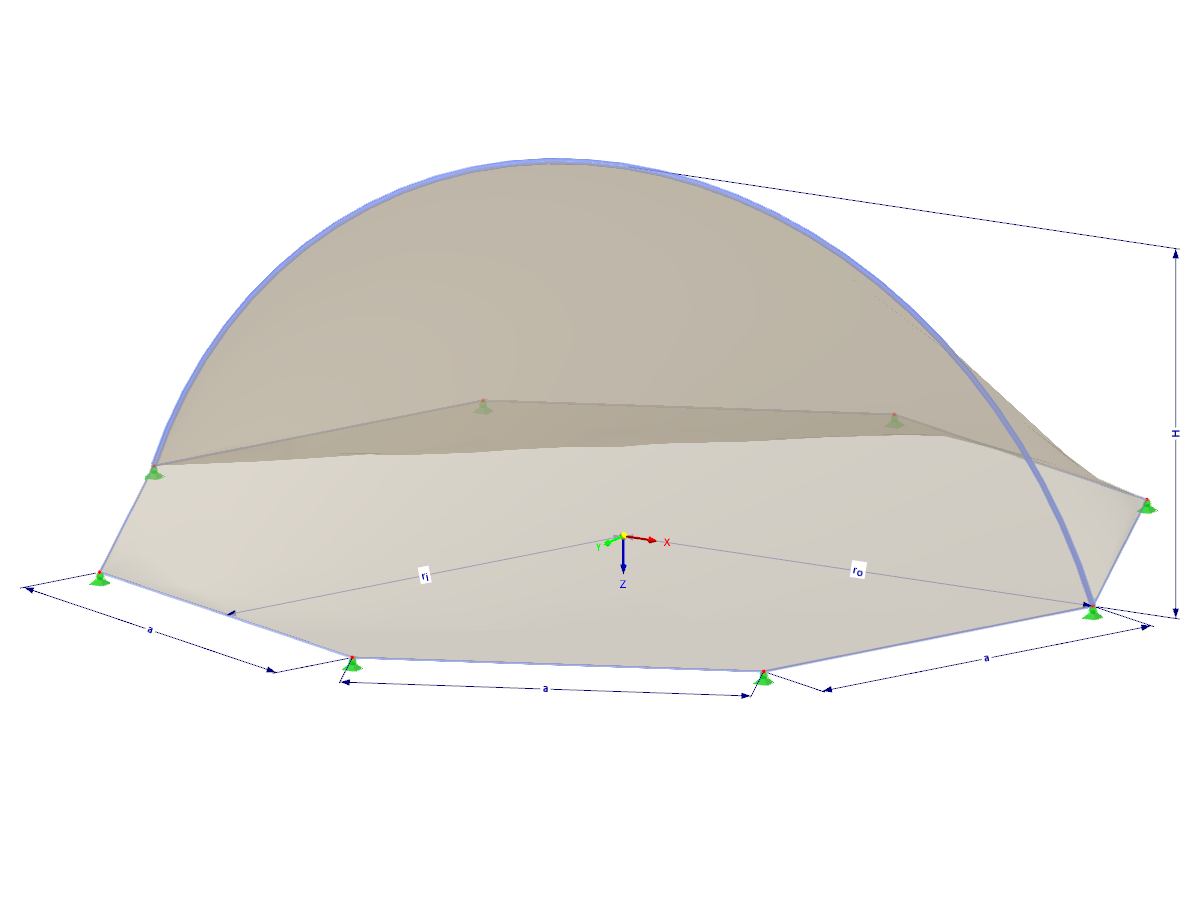 Modelo 002392 | TMS001 | Estructura de membrana extensible con parámetros