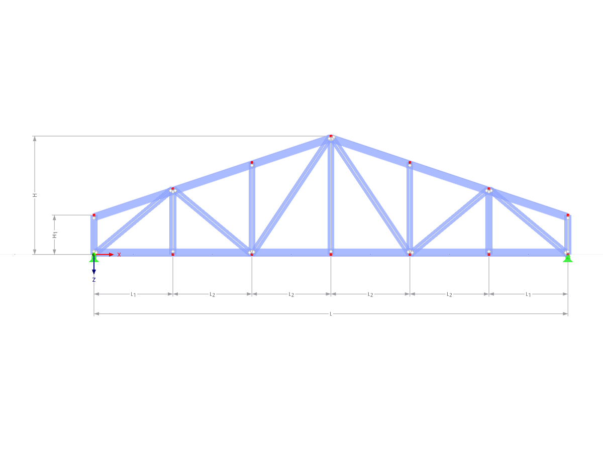 Modelo 002494 | FT452-b | Truss de doble inclinación